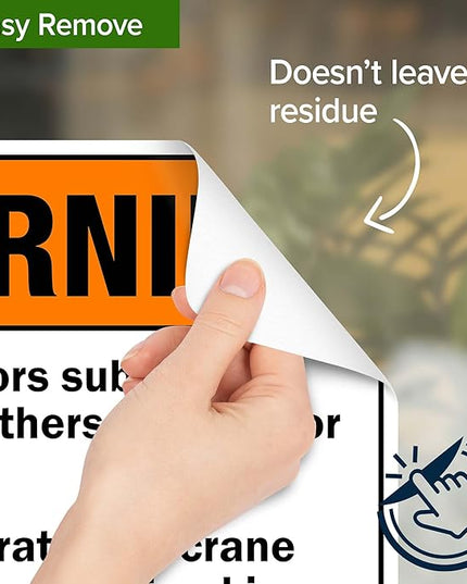 Warning Untrained Operators Subject Themselves And Others To Death Sign, 10x7 Inches, 4 Mil Vinyl Decal Stickers Weather Resistant, Made in USA by My Sign Center