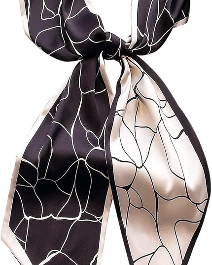 Head Scarf Purse Handle Neck Satin Hair Scarfs For Bag Lightweight Silky Long Thin Women's Fashion Scarves 59 * 5.9”