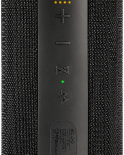 Wireless Waterproof Bluetooth Speaker - Portable Speaker Loud with Built-in Subwoofer and Tweeter, Extra Bass, Stereo Sound, IP67, Colorful Lights for Party, Outdoor, Camping - Black
