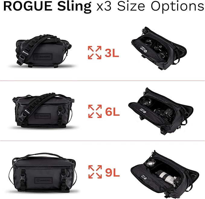 WANDRD ROGUE V1 9L Sling: Compact Camera Sling and Crossbody Bag with Fast Access, 3-Way Carry– Lightweight Everyday Bag Great for Travel, Photography, and Daily Use (Yuma Tan)