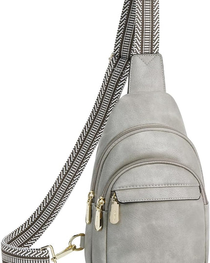 BOSTANTEN Small Sling Bag for Women Leather Crossbody Bags Fanny Pack Chest Bag for Travel