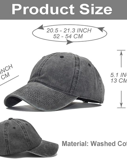 4 Pieces Toddler Baseball Hat Kid Baseball Cap Washed Cotton Adjustable Caps Hats for Boys Girls
