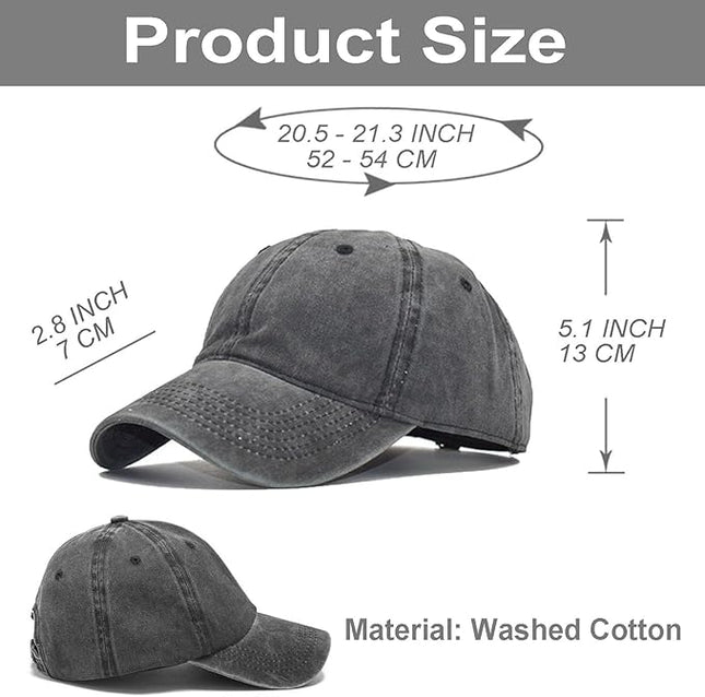 4 Pieces Toddler Baseball Hat Kid Baseball Cap Washed Cotton Adjustable Caps Hats for Boys Girls
