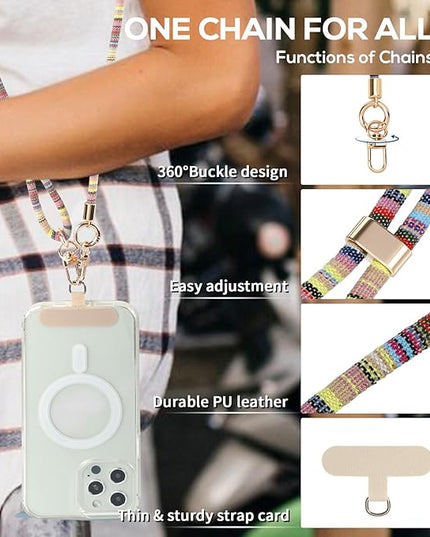 Phone Lanyard Crossbody Neck Strap with Charm Universal Adjustable Shoulder Strap Accessories