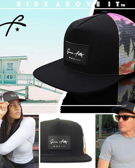 Grace Folly Trucker Hat for Men & Women. Snapback Mesh Caps