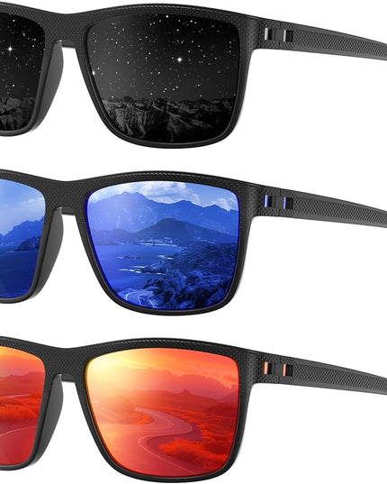 Polarized Sunglasses Men Women, Mens Sunglasses Lightweight UV Sun Glasses for Fishing Driving Golf