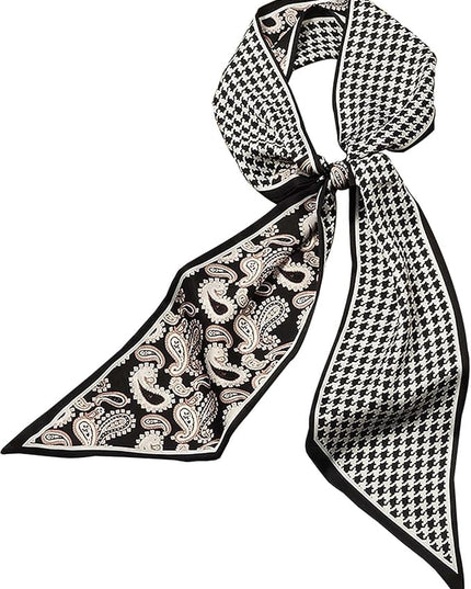Head Scarf Purse Handle Neck Satin Hair Scarfs For Bag Lightweight Silky Long Thin Women's Fashion Scarves 59 * 5.9”