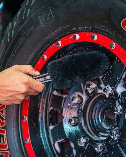 Chemical Guys Gerbil Wheel and Rim Cleaning Brush - Soft Natural Bristle Detailing Tool for Tires, Exhausts & Delicate Surfaces - Wheel Cleaner Brush to Safely Clean Brake Dust, Grime and Dirt, 1 Pack