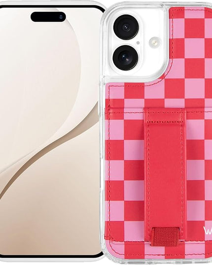 Walli Cases for iPhone 17 Case Aesthetic Wallet Phone Case Card Holder, Securely Holds up to 2 Cards - Cute, Trendy Phone Cover for Women, fits iPhone 17, with Kickstand & Finger Strap