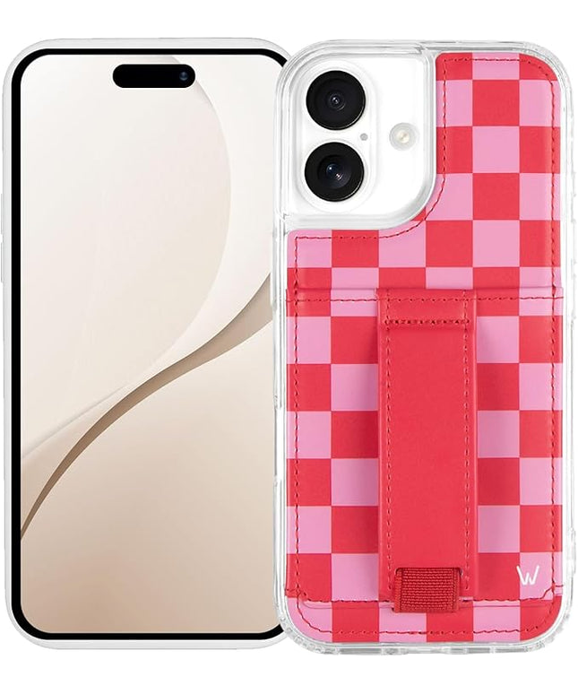 Walli Cases for iPhone 17 Case Aesthetic Wallet Phone Case Card Holder, Securely Holds up to 2 Cards - Cute, Trendy Phone Cover for Women, fits iPhone 17, with Kickstand & Finger Strap