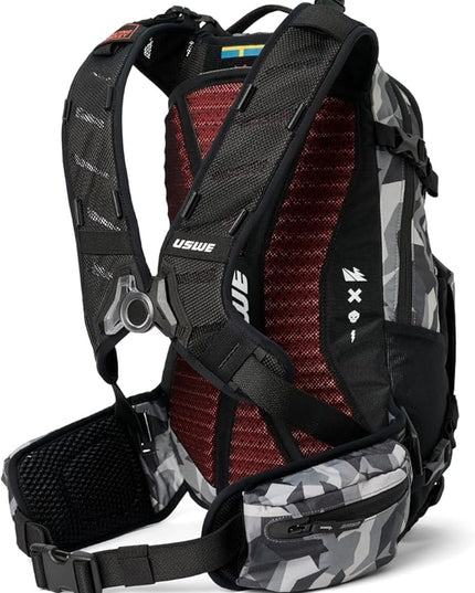 USWE Shred 25L Backpack, a High End Daypack for MTB, E-MTB, Mountain Bike, Camo/Black