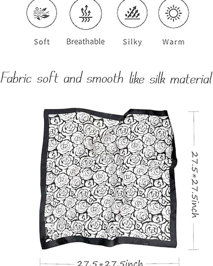 Satin Bandanas Head Scarf For Women Hair Scarves Accessories Lightweight Fashion Wrap Neck Silk Sleeping Headscarf