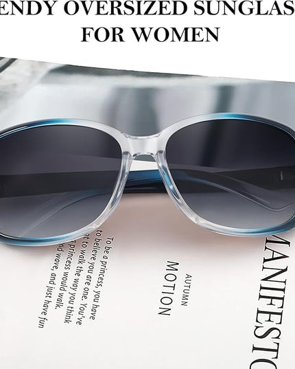 SIPHEW Polarized Sunglasses for Women | Vintage Square Sunglasses w UV400 Protection | Womens Wraparound Shade