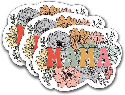 (3Pcs) Mama Sticker, Decal Gifts Mom Decorate Books Laptop Phone Water Bottles Kindles Stickers Tumbler Sticker Waterproof Vinyl Decorate Sticker 3" Inch