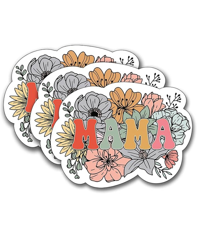 (3Pcs) Mama Sticker, Decal Gifts Mom Decorate Books Laptop Phone Water Bottles Kindles Stickers Tumbler Sticker Waterproof Vinyl Decorate Sticker 3" Inch