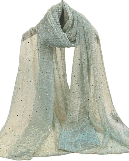 Floerns Women's Sequin Bandana Square Scarf Silk Scarves Mesh Shawl and Wrap for Evening Dresses