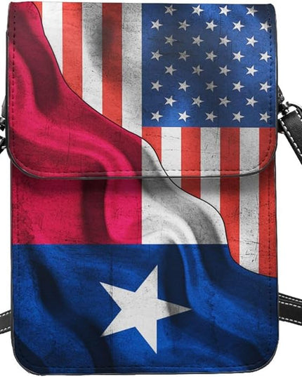 America Flag Texas Flag Small Crossbody Bag Is A Shoulder Bag Designed For Women And Girls Cell Phone Crossbody Wallet Purses With Card Slots Adjustable Strap
