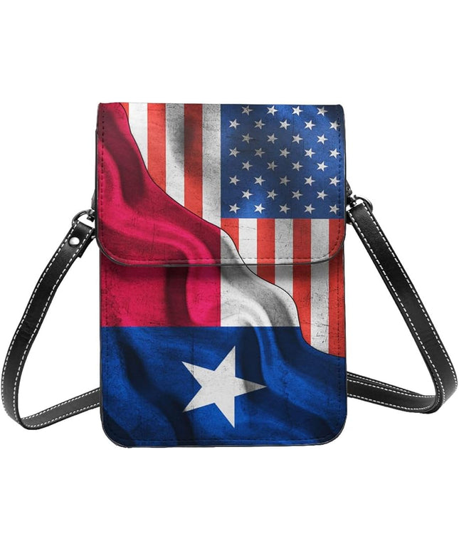 America Flag Texas Flag Small Crossbody Bag Is A Shoulder Bag Designed For Women And Girls Cell Phone Crossbody Wallet Purses With Card Slots Adjustable Strap