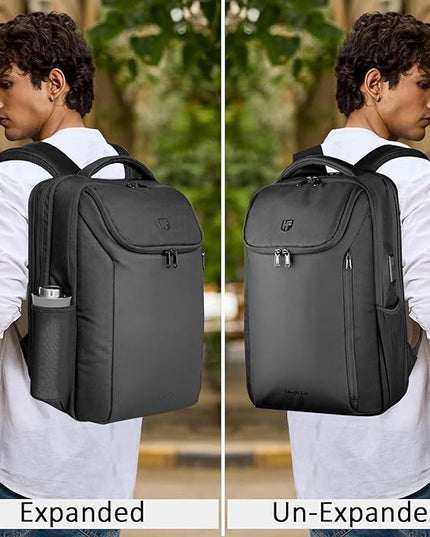 Expandable Travel Backpack, Business Laptop Backpack,TSA-Flight Approved Backpack with USB Charging Port fit 17.3 Inch Laptop for Men Women