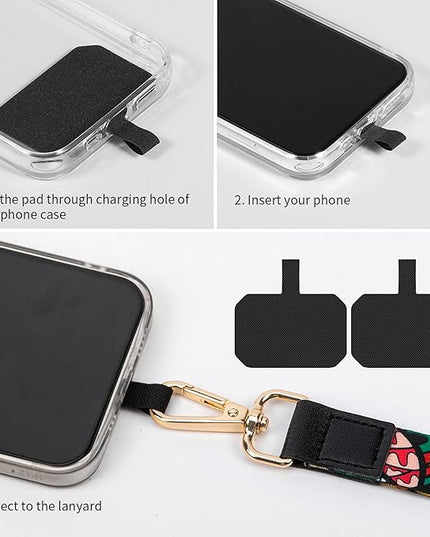Phone Lanyards, Wrist Lanyards for Keys, Adjustable Shoulder Neck Strap,Universal Crossbody Cell Phone Lanyard for iPhone Case ID Badges,Card Holder, Car Key, and Most Smartphones (Colorful)