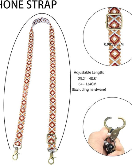 LEMEDE Adjustable Phone Lanyard - Phone Wristlet & Crossbody Phone Strap, Versatile for ID, Camera，Key straps(1" Width)