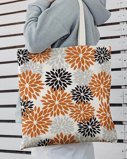 Horaldaily Canvas Tote Bag,Reusable Shoulder Tote Bag for Women Lady Casual Vacation, Shopping, Work, Gym