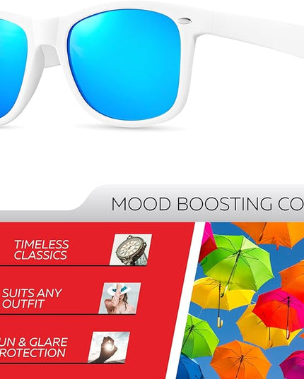 Retro Rewind Polarized Sunglasses for Men and Women - UV Protection Classic Sun Glasses