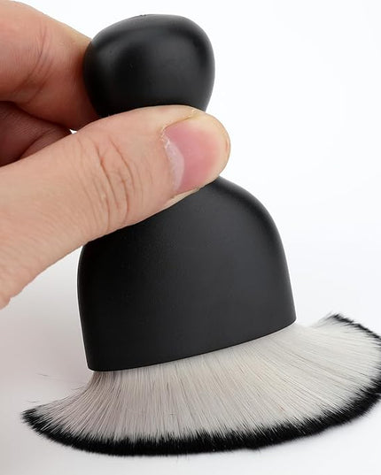 Car Detailing Brush, Soft Bristle Cleaning Brush, Scratch-Free Auto Duster Tool for Dashboard, Air Vents, Leather & Interior Cleaning (Black+White)