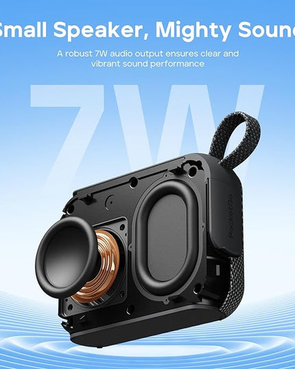 Tribit PocketGo Bluetooth Shower Speaker, IP68 Waterproof/Dustproof, Portable Speaker with 20H Playtime, Wireless, BT6.0, Supports TF Card, Electronics for Travel/Outdoors/Home (Green)