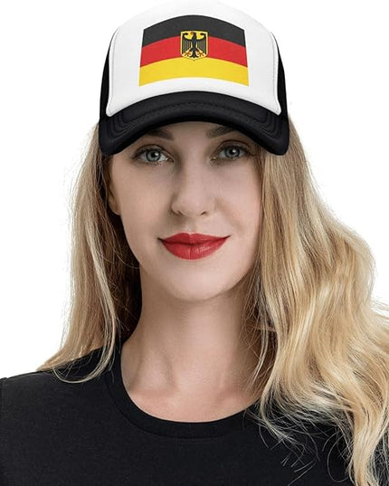 Cute Flag Baseball Cap for Men Women Mesh Trucker Hat Adjustable Patriotic Snapback Baseball Hat for Sports Running