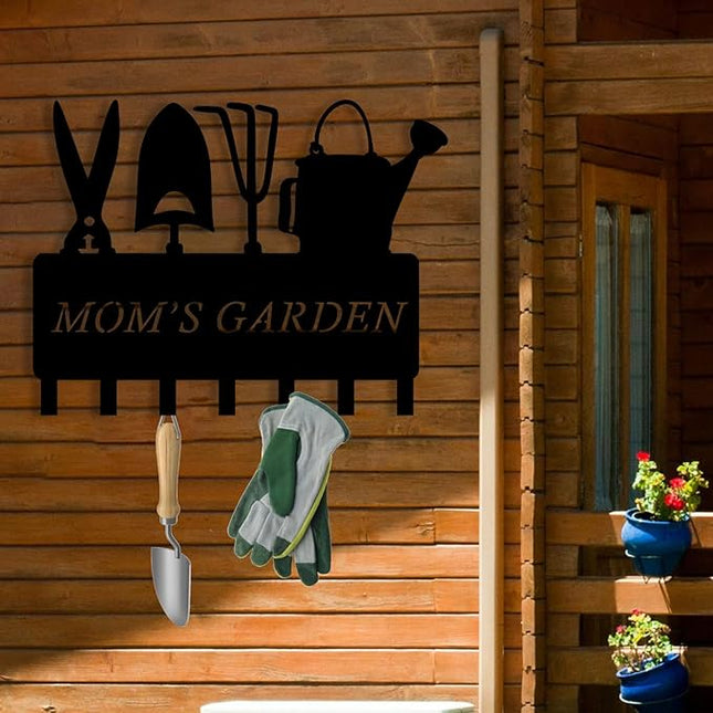 Personalized Metal Key Holder for Wall, Metal Wall Mount Custom Name Hooks, Key Organizer for Garden, Letter Wall Decoration Key Hook, Key Hanger Decor, Key Rack for Outdoor Kitchen, Gift for Gardener