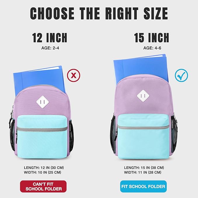 STEAMEDBUN Toddler Backpack Girls 2-4, Kids Backpack Girls, Preschool Daycare Travel Small - 12inch