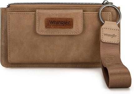X Wrangler Wallet for Women Ladies Female Card Cases & Money Organizers Wristlet with Wallet Large Clutch with Coin Purse Smooth Zipper and Rfid Lining