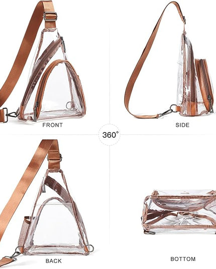 7L Sling Bag For Women Men Backpack Fanny Pack Crossbody Chest Travel Shoulder Belt Bags Purse Handbag PU Leather