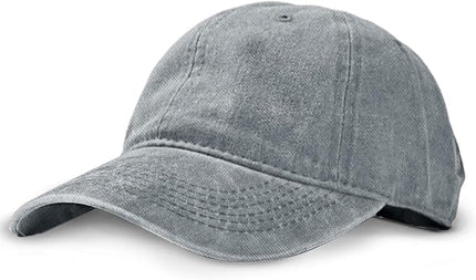 Unisex Vintage Washed Baseball Cap | Low Profile Soft Top Unstructured Cotton Baseball Cap | Adjustable Size Vintage Buckle