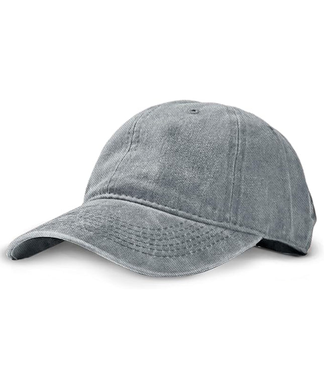 Unisex Vintage Washed Baseball Cap | Low Profile Soft Top Unstructured Cotton Baseball Cap | Adjustable Size Vintage Buckle
