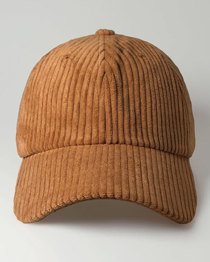 CHOK.LIDS Everyday Corduroy Baseball Cap for Men and Women Dad Hat Unisex Adjustable Lightweight Polo Style Curved Brim