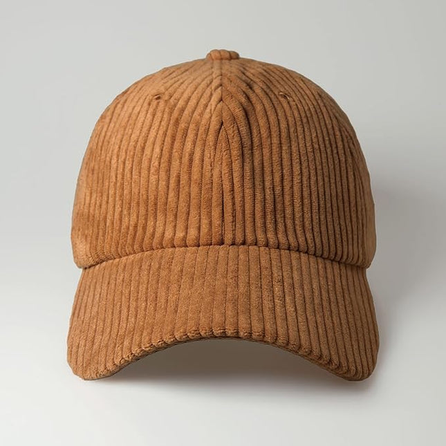 CHOK.LIDS Everyday Corduroy Baseball Cap for Men and Women Dad Hat Unisex Adjustable Lightweight Polo Style Curved Brim