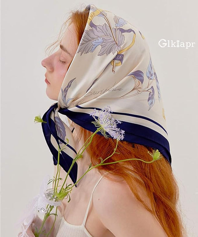 Satin Bandana Headscarf for Women Silky Hair Scarves for Fashion Lightweight