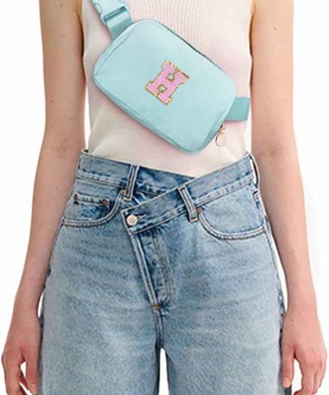 Uygafly Birthday Gifts for 6 7 8 9 10 11 12 13 Year Old Girls,Belt Bag for Women Girls Fanny Pack Crossbody Bags for Kids,Fashion Waist Packs Cute Teen Trendy Stuff Travel Essentials | Blue,H