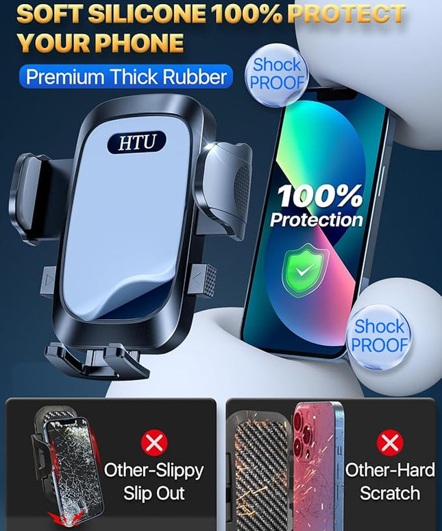 【98+LBS Strongest Suction & Military-Grade】Ultimate Car Phone Mount【Patent & Safety Certs】 Cell Phone Holder Truck Stand for Dashboard Windshield Vent for iPhone 17 Pro Max 16 15 Samsung (Light Grey)