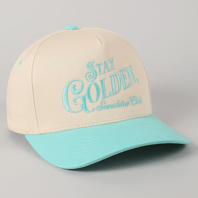 MIRMARU Two-Tone Vintage Canvas Trucker Hats for Men & Women, Adjustable Size Baseball Caps with Trendy Embroidered Design