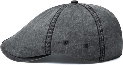 VOBOOM Cotton Washing Flat Cap Cabbie Hat Gatsby Ivy Irish Hunting Newsboy