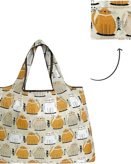 allydrew Large Foldable Tote Nylon Reusable Grocery Bags