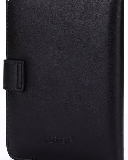 ZOPPEN Passport Holder Women Men, Passport Cover Travel Wallet Rfid Blocking Passport Wallet Cover Case Travel Essentials Document Organizer, Black