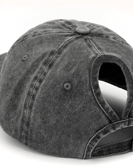 YeeHeen Ponytail Baseball Cap for Women High Messy Bun Caps Washed Cotton Hats