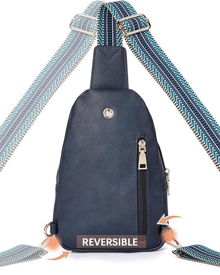 BOSTANTEN Small Sling Bag for Women Leather Crossbody Bags Fanny Pack Chest Bag for Travel