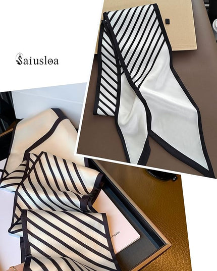 Purse Scarf For Handbags Head Scarves For Women's Hair Bags Scarfs Long Skinny Scarves Fashion Silky