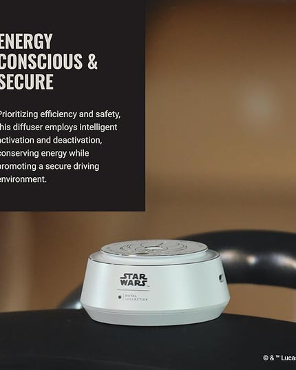 Hotel Collection | Star Wars ™ - Light Side Chauffeur Car Diffuser | Jedi| White Luxury Portable Essential Oil | Aromatherapy Oils Scent Car Diffuser | Auto On/Off Wireless Feature