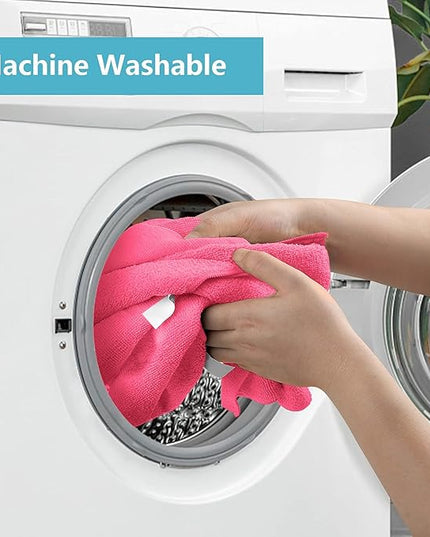 HOMEXCEL Pink Microfiber Cleaning Cloth, 8 Pack Cleaning Towels for Kitchen, Lint Free, Scratch-Free, Highly Absorbent, and Reusable Cleaning Rags for House, Window and Glass, Cars, 11.5 X11.5 inch